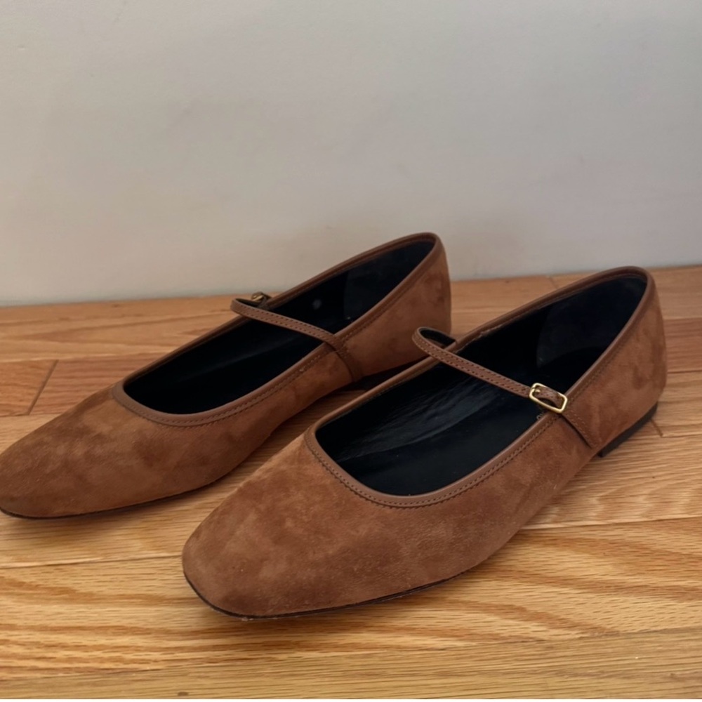 Veronica Beard Ellie Brown Suede Mary Jane Flats size 8